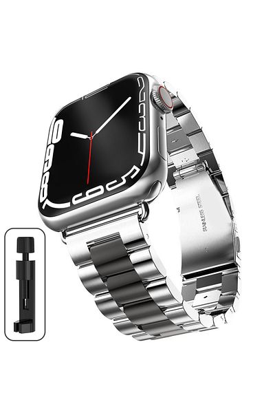 Choice 42 44 45 49mm Sliver Black Stainless Steel Strap For Apple Watch 46mm Ultra 49mm Metal Wristband Bra