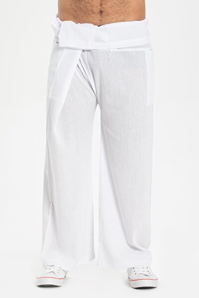 Eliş Şile Bezi Pânză unisex Şile - Fisherman's Raincoat - Pantaloni albi Rain...