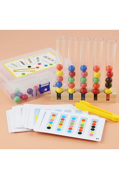 Tlewj NB220C1 Clip Beads Test Tube Toys For Children Logic Concentration Fine Motor Training Game Montesso