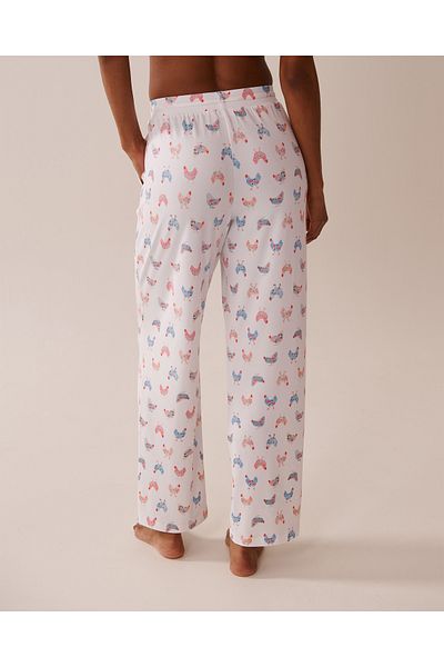 La Vie en Rose Chicken Print Super Soft Pajama Pants