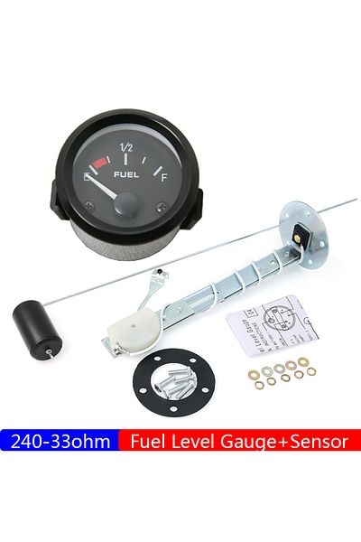 Choice Gauge and Sensor Universal 2" 52mm Fuel Level Gauge Auto Car Meter Fuel Float Sensor 240-33 ohm Whit