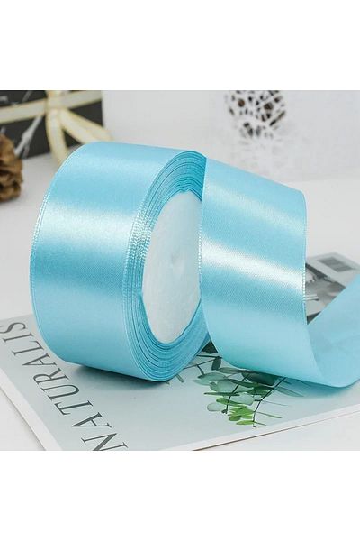 merylover ribbon 4cm lake blue 25Yards 4CM Wedding Ribbons Colored Satin Ribbons DIY Handmade Floral Bouquet P