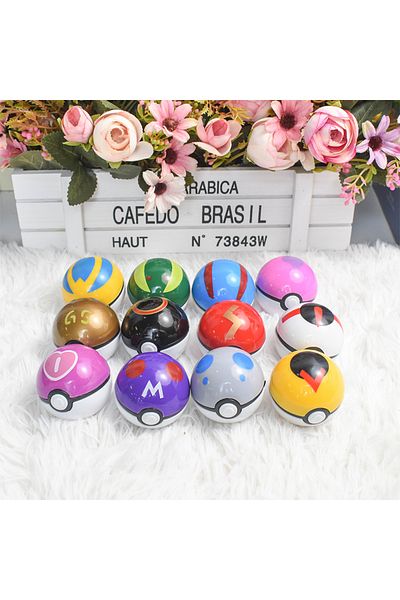 Takara Tomy No Box 12Pcs/Set Pokemon Poke Ball Figure Toys Anime Pikachu Pocket Monster Pet Elf PVC Figurine Act