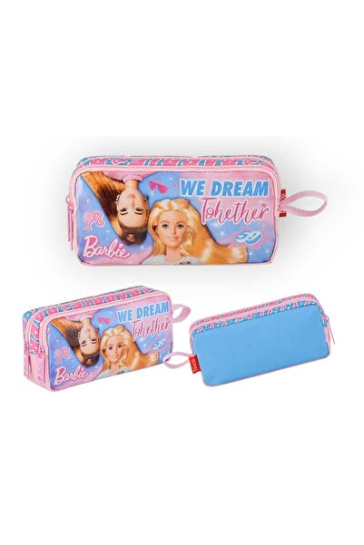 Barbie Ekstra Çekçekli Anaokulu Çantası Ve Barbie Kalem Çantası - Lisanslı Suluk Matara Hediye