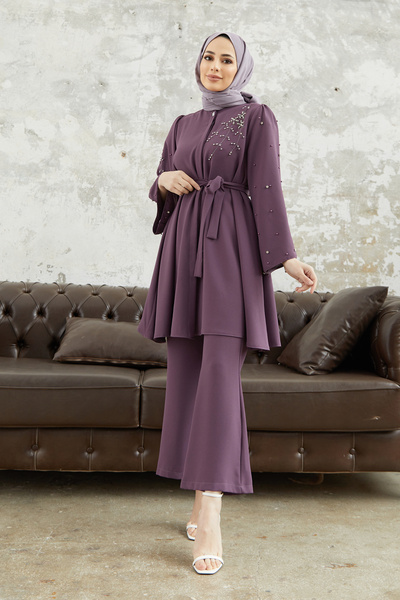 VAVİNOR Σετ παντελονιών Rina Tunic - Λιλά