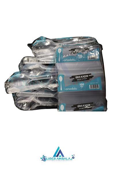 Lider Disposable Plastic Luxury Spoon 100 Pcs