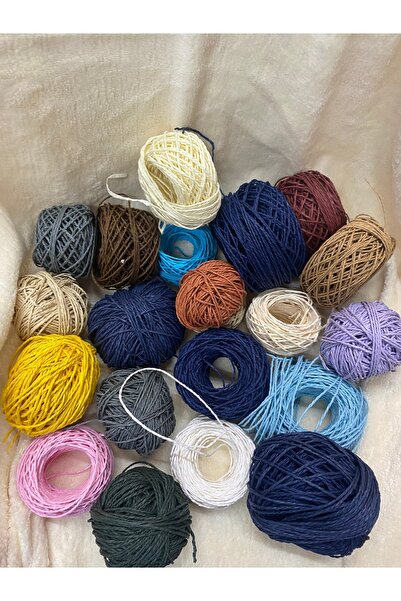 Mai Handmade Kağıt Ip Karışık Renk Sarılmış Parça Kağıt Ip 500 gram