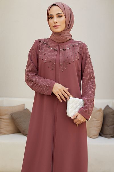 VAVİNOR Βραδινό φόρεμα Serra Plus Size - Dusty Rose