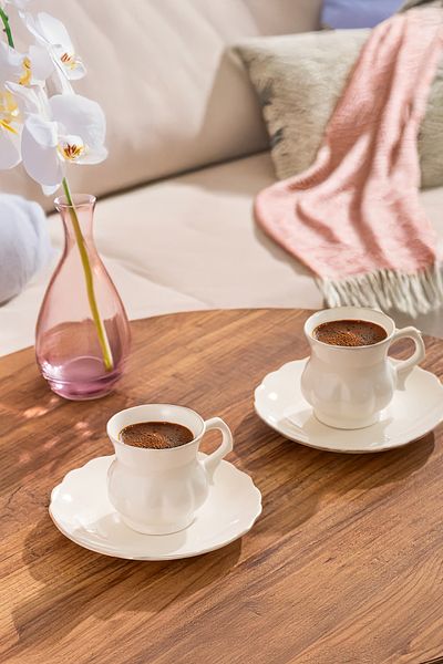 Perotti 11914 Emery 12 Piece 6 Person Porcelain Turkish Coffee Cup Set
