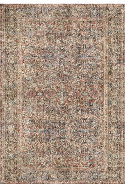 Çam Halı Çam Halı Anatolia 32-049 Etnik Eskitme Desenli Dokuma Tabanlı Yıkana...