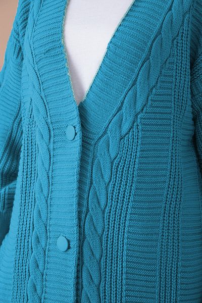 Bigdart 15768 Cardigan de tricotaj Hijab - B.Blue