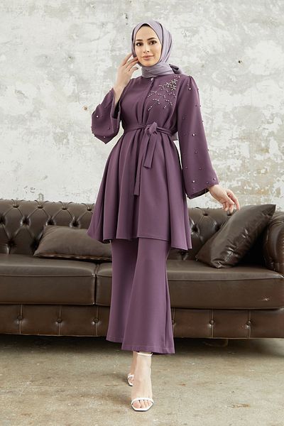 VAVİNOR Σετ παντελονιών Rina Tunic - Λιλά