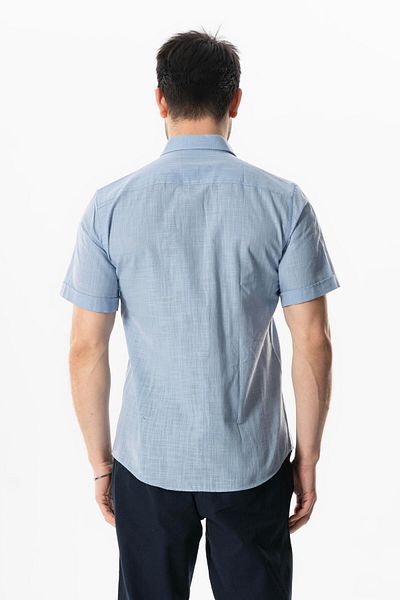 Eliş Şile Bezi Short Sleeve Island Shile Cloth - Ανοιχτό μπλε πράσινο - Ανδρικό Gombluk
