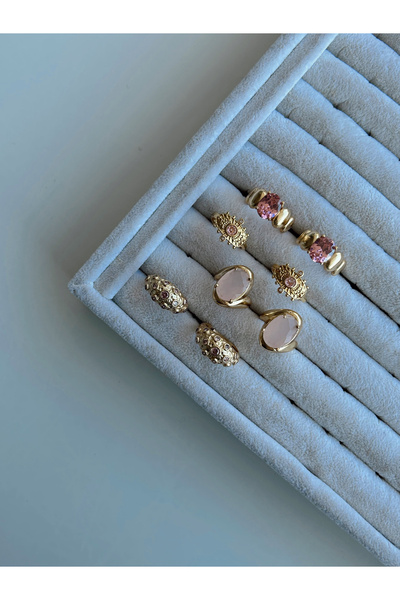 Store Bombe Pembe Vintage Yüzük