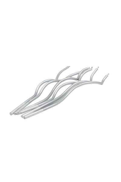 BM GİFT DESİGN Set 6 lumânări pentru tort, curbate, argintii, Celebright, 15.5cm