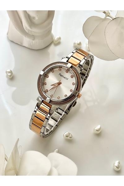 Ferrucci FERRUCCİ WOMEN'S WRISTWATCH (ROSE&SILVER)