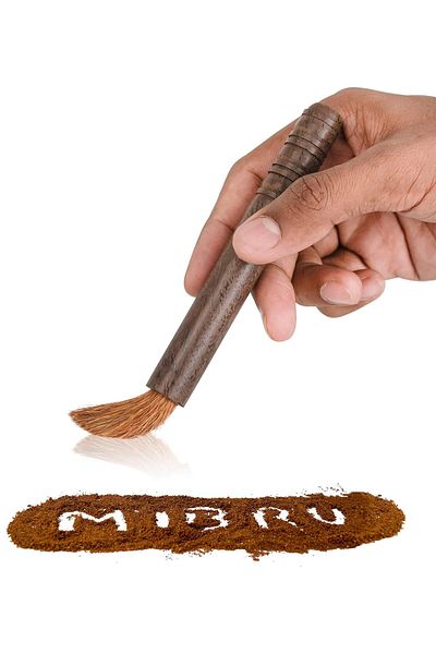 MIBRU Coffee cleaning brush dark wooden e23