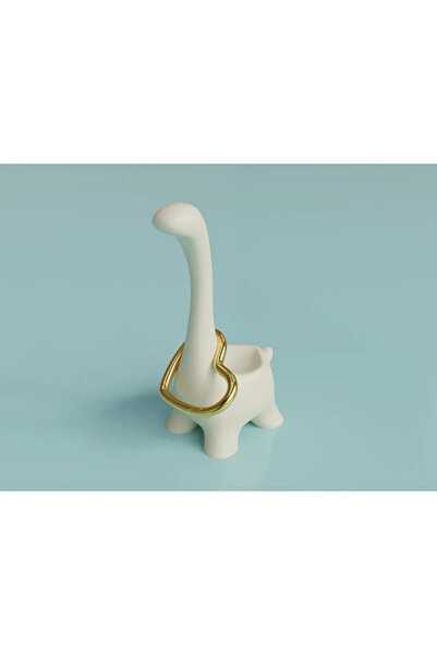 Cypnova 2 قطعة من الحلقات على شكل ديناصور وحامل المجوهرات