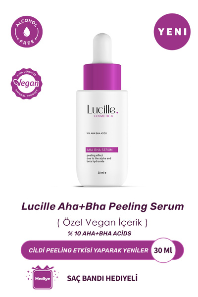 Lucille Aha Bha Red Peeling Serum Revitalizing Skin Tone Equalizer Vegan 30 ml