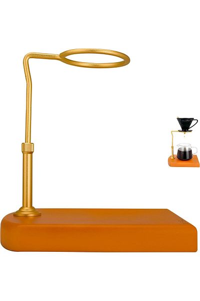 MIBRU Coffee dripper base holder wooden gold ring