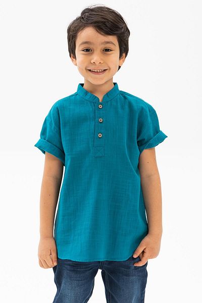 Eliş Şile Bezi Tricou pentru bărbați și copii din bumbac cu motiv lalele portocalii de vară Bodrum Topculu Katma
