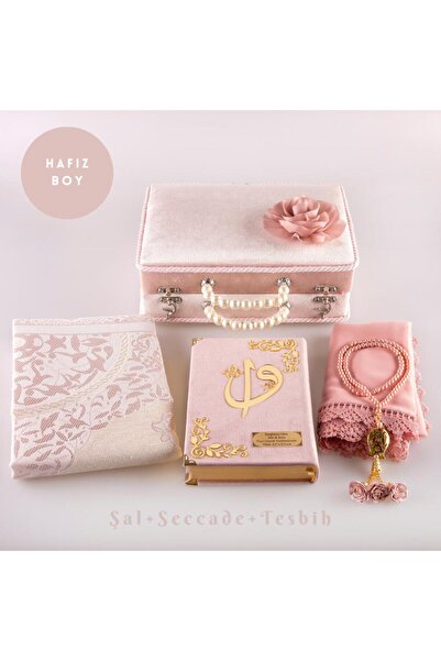Yiğittech Boncuklu Kutu Çeyizlik, + Kuran Hediye Seti kadife Yumuşacık Kaplama