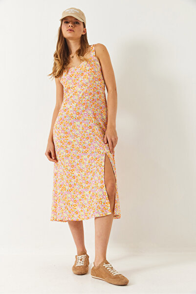 Bianco Lucci Γυναικείο φόρεμα βισκόζης με χοντρό λουράκι -60251278