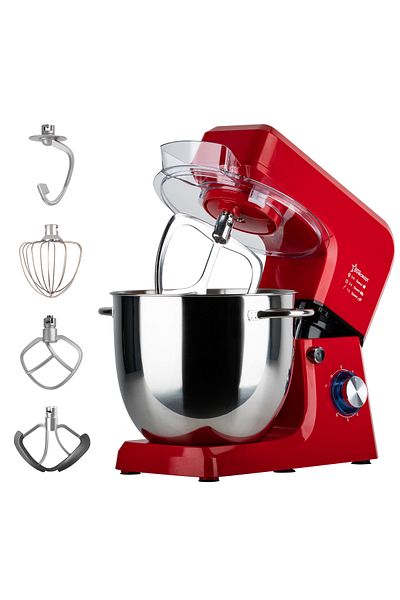 STARCREST Robot de bucatarie profesional STARCREST SKM-2002RD, 2000 W, Bol 10 L Inox, 5 Accesorii