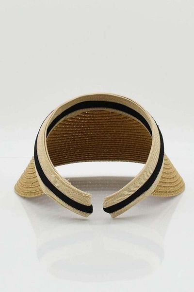 Külah Women's Visor Straw Beach Hat - Camel