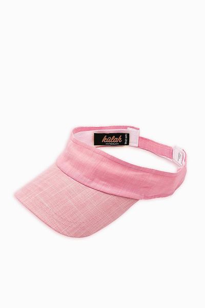 Külah Women's Pink Linen Visor Hat