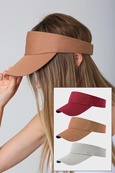 Külah Pachet de 3 șepci de tenis din bumbac - Vizor de protecție solară și șa...