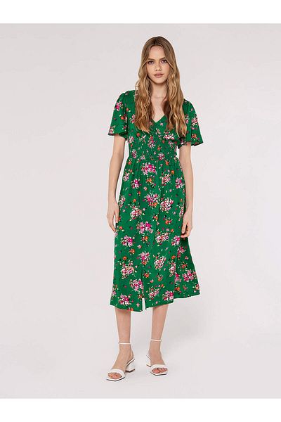 Apricot Smock Midikleid