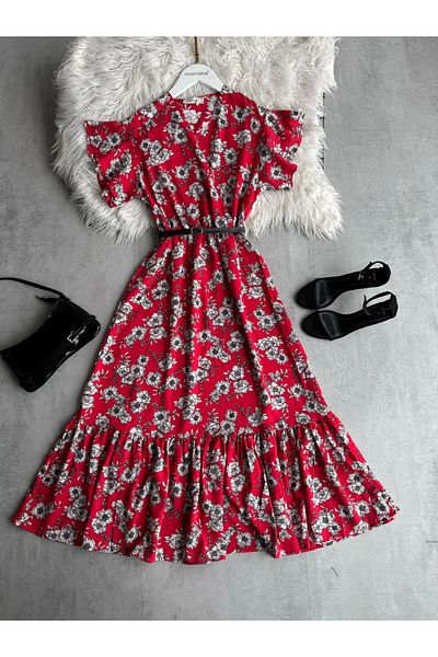 modabetce Double Breasted Collar Women's Dress