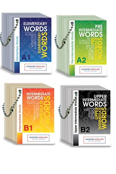 Modern English - A1+A2+B1+B2 Kelime Kartları