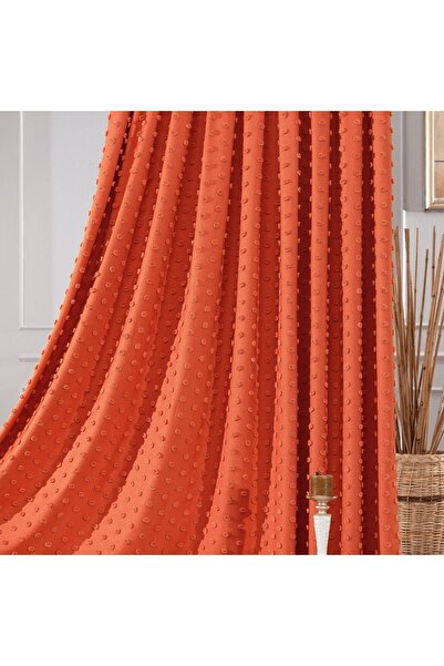 Solinas Collection Paris Orange 1 X 3 Close Pleat Background Curtain - Single Wing