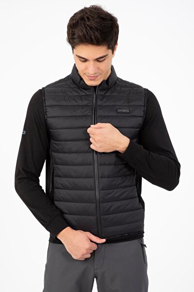 MARATON Regular Men's Mock Neck Black- Vest