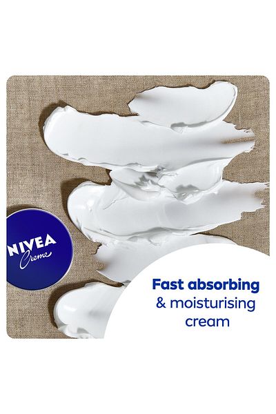 NIVEA Creme, Universal All Purpose Moisturizing Cream, Tin 400ml, Pack of 2