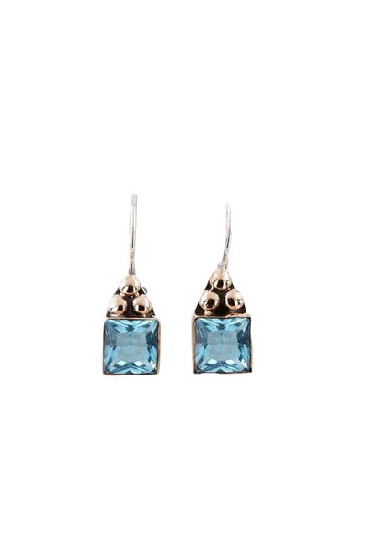 Necati Gün Aquamarine Taşlı Gümüş Otantik Küpe