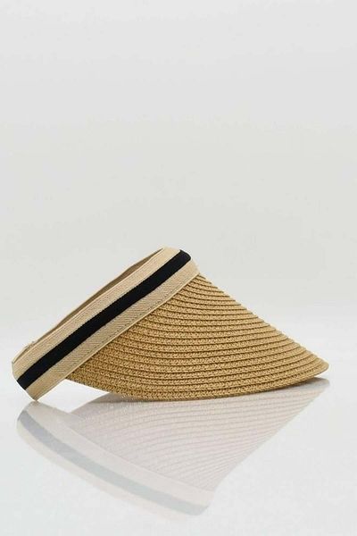 Külah Women's Visor Straw Beach Hat - Camel