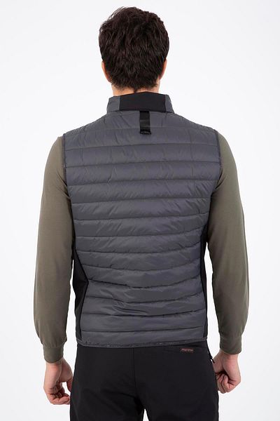 MARATON Regular Men's Stand Collar Sleeveless Anthracite Vest 21517