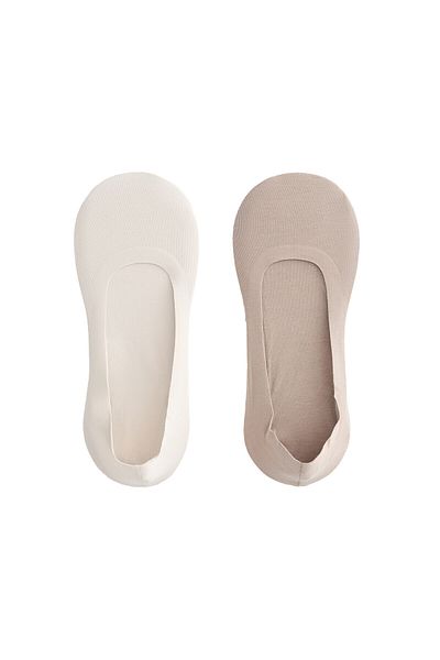 Oysho 2 Pairs of Cotton Blended Medium Cut Invisible Socks