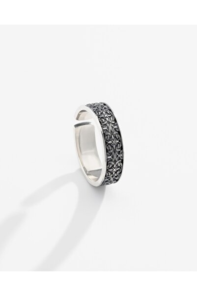 MEKS JEWELS İşlemeli Gümüş Erkek Yüzüğü