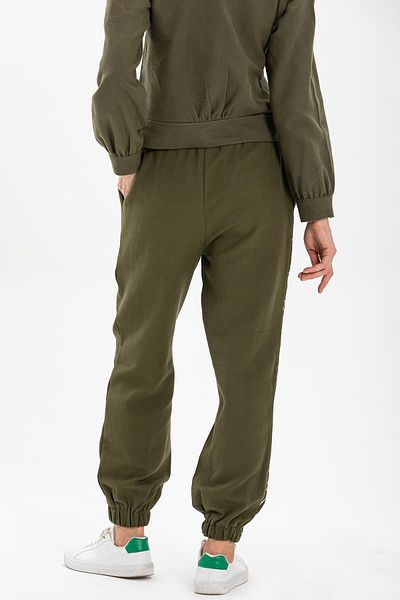 Eliş Şile Bezi Pantaloni de toamnă și iarnă kaki İrem flanel imprimat HK