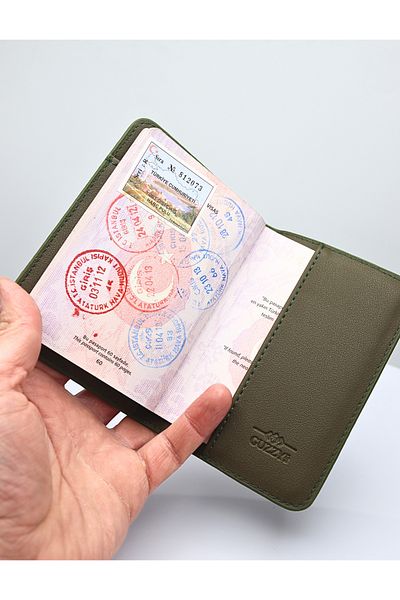 GUZZYLife Vegan Leather Credit Card Holder Passport Case with Money Compartment Passport Holder