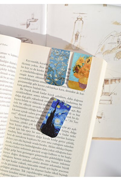 GÖKÇETasarım مجموعة إشارات مرجعية مغناطيسية ذات طابع فني / فان جوخ، مونيه