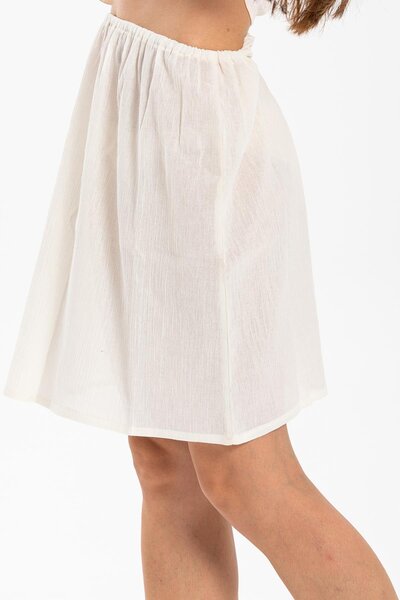 Eliş Şile Bezi Underskirt Şile Cloth Cotton Women's Mini and Knee-Length Short Skirt Lining Set of 2 Cream-Cream Krm/Krm
