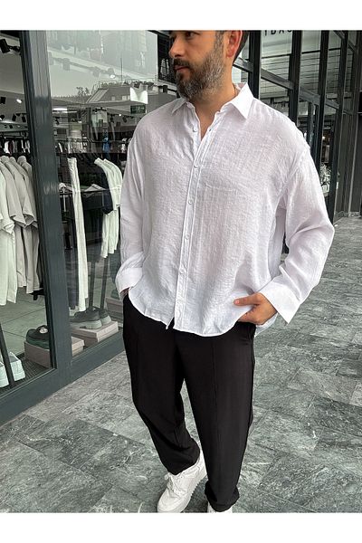 BYBASICMAN White Paisley Patterned Shirt G-5697/4