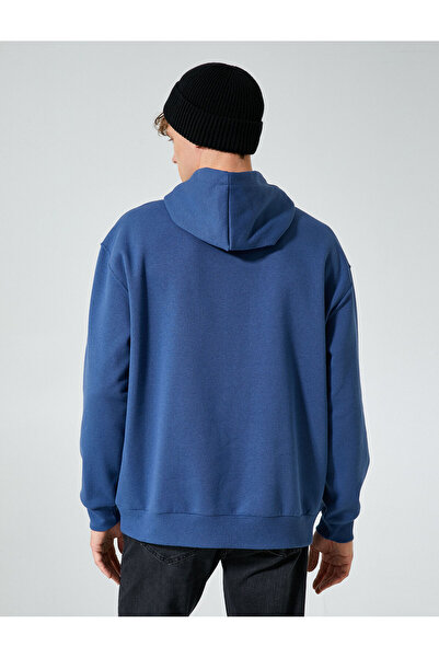 Koton Kolej Sweatshirt Kapşonlu Baskılı Kanguru Cep Detaylı Şardonlu