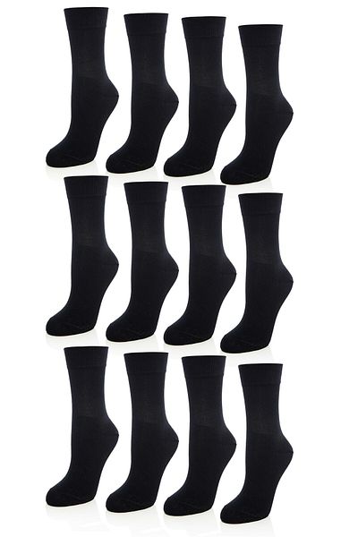 TOLIN Women's 12-Piece Bamboo Diabetic (Candy) Non-Squeezing Elastic Socks Set 24408