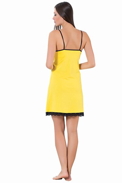 Akbeniz İp Askılı Gecelik 603